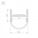Профиль ARH-WIDE-H20-2000 ANOD (Алюминий) 018859