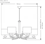 Потолочная люстра на штанге Kutek BOLT BOL-ZW-6(N/A)