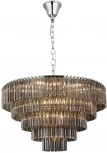 Подвесная большая люстра каскадная Newport 8700 8708+17/C fume (220V, на цепи)