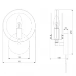 Бра Eurosvet Gallo 70121/1 черный (220V, выключатель, кольцо)