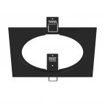 Рамка для одного встраиваемого светильника Lightstar Intero, квадрат, черный