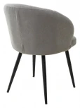 Стул Зефир Teddy 024 Серый, велюр / черный каркас