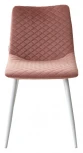 Обеденный стул M-City TINTIN BLUVEL-52 PINK / белый каркас