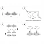 Рамка для двух встраиваемых светильников Lightstar Intero, овал, серый