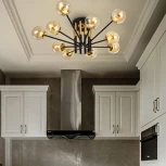 Потолочная люстра на штанге Arte Milano Neapolis-73708 273708/10 BK/GD (220V, шар, молекулы)