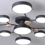 Потолочная люстра на штанге Gamma D98 Black Imperiumloft Gamma01 (223769-23) (LED, 220V, пульт управления, круглые)