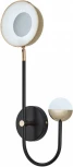 Бра светодиодное Arte Milano Ferrara-73210 273299/1+1 BK/GD (220V, круглые)