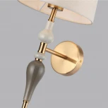 Бра Odeon Light Homi 5040/1W античн.бронза/беж.абажур/металл/керамика E27 1*60W (220V)