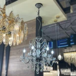 Подвесная люстра Crystal Lux ODELIS SP6 BROWN (220V, подвески, на цепи, подсвечник, свеча)