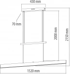 Подвесной линейный светильник светодиодный диммируемый с выключателем и ночным режимом DeMarkt Ральф 675013603