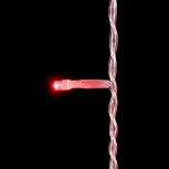 Гирлянда Бахрома 3,1 x 0,5 м Красная с Мерцанием Белого Диода 220В, 150 LED, Провод Прозрачный ПВХ, IP54