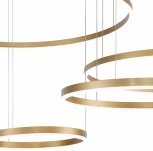 Подвесной светильник Galass V000015L (14001/4P Gold) (LED, 220V, пульт управления, на тросе, кольцо)