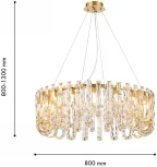 Подвесная люстра хрустальная Favourite Infinity 4721-20P (220V, на тросе)