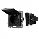 Механизм розетки влагозащищённый SCT-MCP-PL-BK-V (250V, 16A) (Arlight) 049835