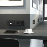 Рамка на 4 поста (черный алюминий) Werkel W0043508 (a066332)