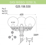 Наземный фонарь Fumagalli GLOBE 250 G25.156.S30.VXF1R (220V, шар, IP55)