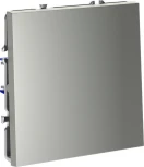 Перекрестный переключатель одноклавишный (сталь) Voltum S70 VLS010505