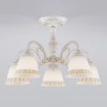 Потолочная люстра на штанге Eurosvet Campina 60107/5 белый с золотом (220V)