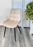 Стул MIAMI G062-03 светлый беж, велюр / черный каркас M-City 628M04290