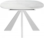 Стол DikLine SKK110 Керамика Белый мрамор/подстолье белое/опоры белые (2 уп.) 00-00070099