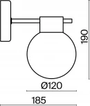 Бра Freya Gatsby FR5233WL-01BS (220V, шар)