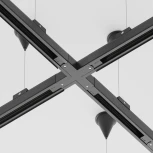 Коннектор Х-образный Trinity черный (трехфазный) Maytoni Technical TRA005CX-31B (220V)