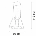 Подвесной светодиодный светильник V4693-0/1S, LED 45Вт, 3900-4200К, 3657лм Vitaluce V4693-0/1S (220V, на тросе)