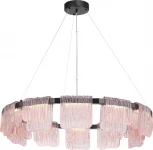 Подвесной сетильник ST Luce Voile SL6021.403.66 черный/розовый LED 1*66W 4000K (220V, на тросе, круглые)
