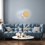 Настенный светодиодный светильник Escada Pandora 10305/3LED 63Вт, с ПДУ, металл/акрил, белый, золото/белый/серый (регулировка яркости, 220V)