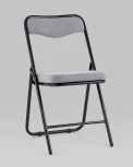 Складной стул Джонни велюр серый каркас черный матовый Stool Group (арт.УТ000038735)