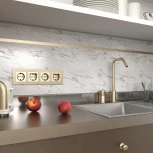 Рамка на 4 поста Aluminium (шампань) Werkel W0041711 (a052315)