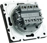 Переключатель двухклавишный (черный) Stekker Эмили 49843