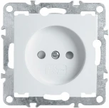 Розетка без заземления со шторками (белый) Stekker Эрна 39316