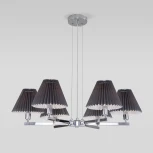 Умная подвесная люстра Eurosvet Peony 60136/6 хром/графит (220V)