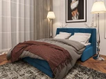 Кровать-диван прямой синий, 160 D1 Венеция AAA41323004 Premier 21