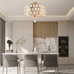 Потолочная люстра хрустальная на штанге Arte Milano Sorrento-1019 371019/5/50/390 GD (220V)