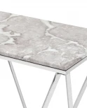 Консоль Stool Group Авалон 122*41 серый мрамор сталь серебро УТ000036335