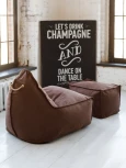 Кресло Dreambag Манхеттен Коричневое с Пуфом 1422903