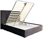 Кровать Garda Decor MILANO BASIC2К-160M-Riv96 (Темно-серый)
