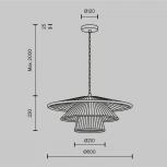 Подвесной светильник Maytoni Costa MOD394PL-01BS1