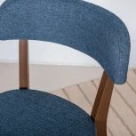 Стул R-Home Франк Сканди Блю/Орех