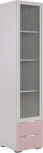 Зефир Шкаф однодверный 107.03 Mebelson (ЛДСП,МДФ,ПВХ,Пластик/Светлое дерево,Белый,Розовый) арт.UL.107-M.103.03.3102
