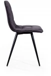 Стул UNO, бархат серый 27 / чёрный конус Top Concept UNO 74648