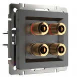 Акустическая розетка (графит рифленый) Werkel W1185004 (a050752)