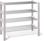 Полка для обуви Альберо SHT-SR9-4 беленый/алюм.металлик Sheffilton 2956816801