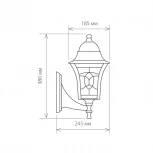 Настенный фонарь уличный Elektrostandard Altair черное золото