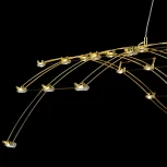 Подвесной светильник Odeon Light Welki 7058/45L нерж/сталь золото LED 3000K 220V (на тросе)