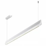 Подвесной линейный светильник Novotech Iter 359551 белый диммир. со сменой цв.темпер. (пульт ДУ/прилож. Smart Life) LED 36W 220V 3000-6000К (регулировка яркости, умный дом - Алиса, Tuya Smart, Smart Life, на тросе)