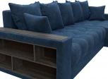 Диван угловой с декором и полкой Лига-050 НПБ Лига Диванов (Велюр) арт.128600