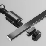 Крепление настенное Wall одинарное Flarity черный Maytoni Accessories for tracks Flarity TRA155CW-S1-B (24V)